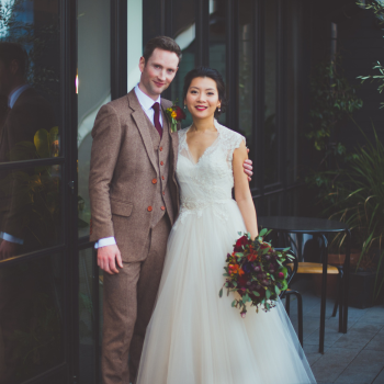 Eoin and Jenny on their wedding day