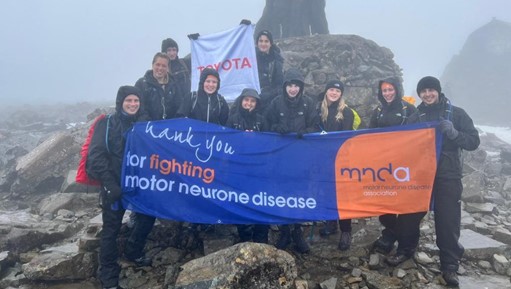 Toyota staff in a fundraising challenge for the Motor Neurone Disease Association