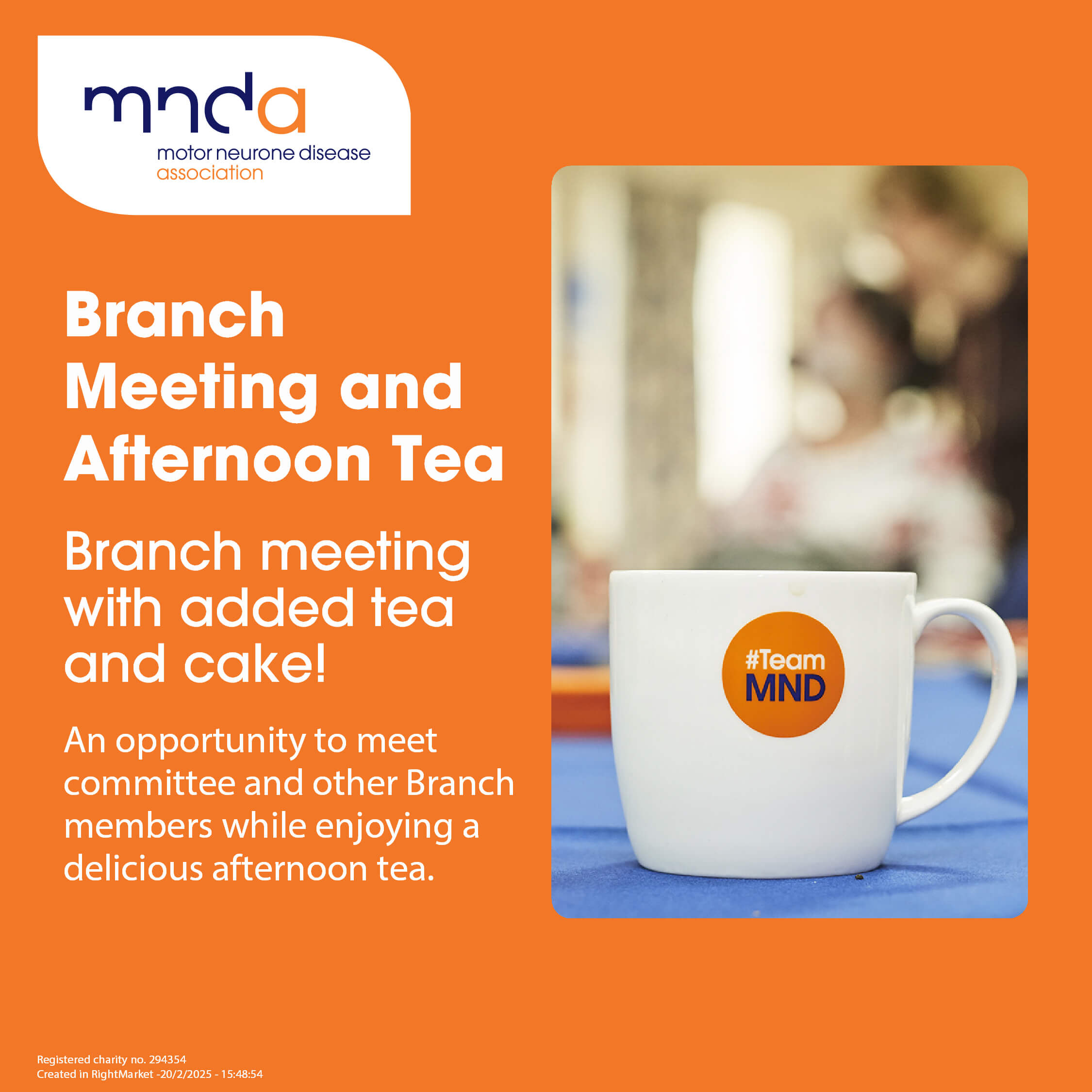 Branch Meeting and Afternoon Tea