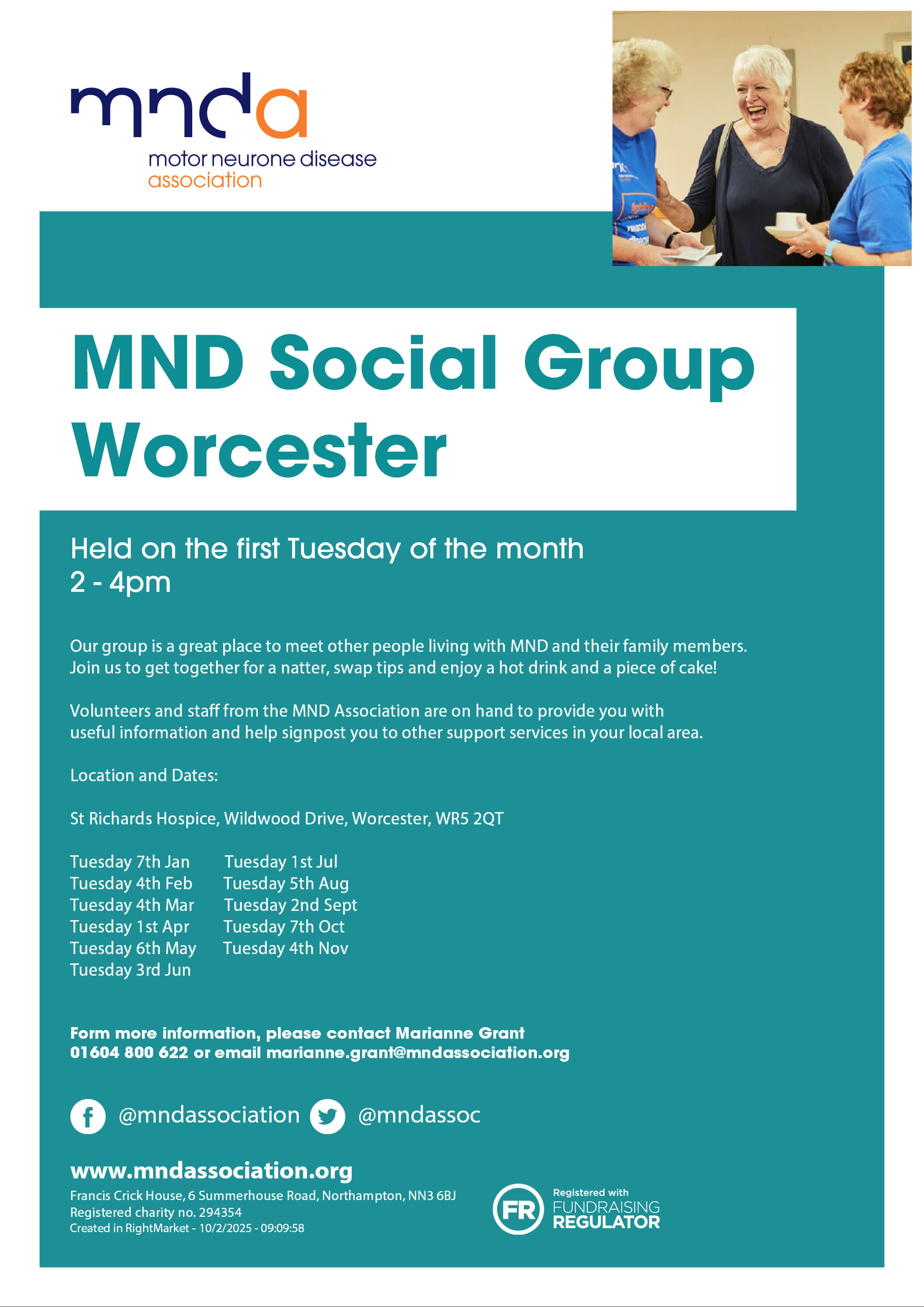 MND Social Group Worcester get together