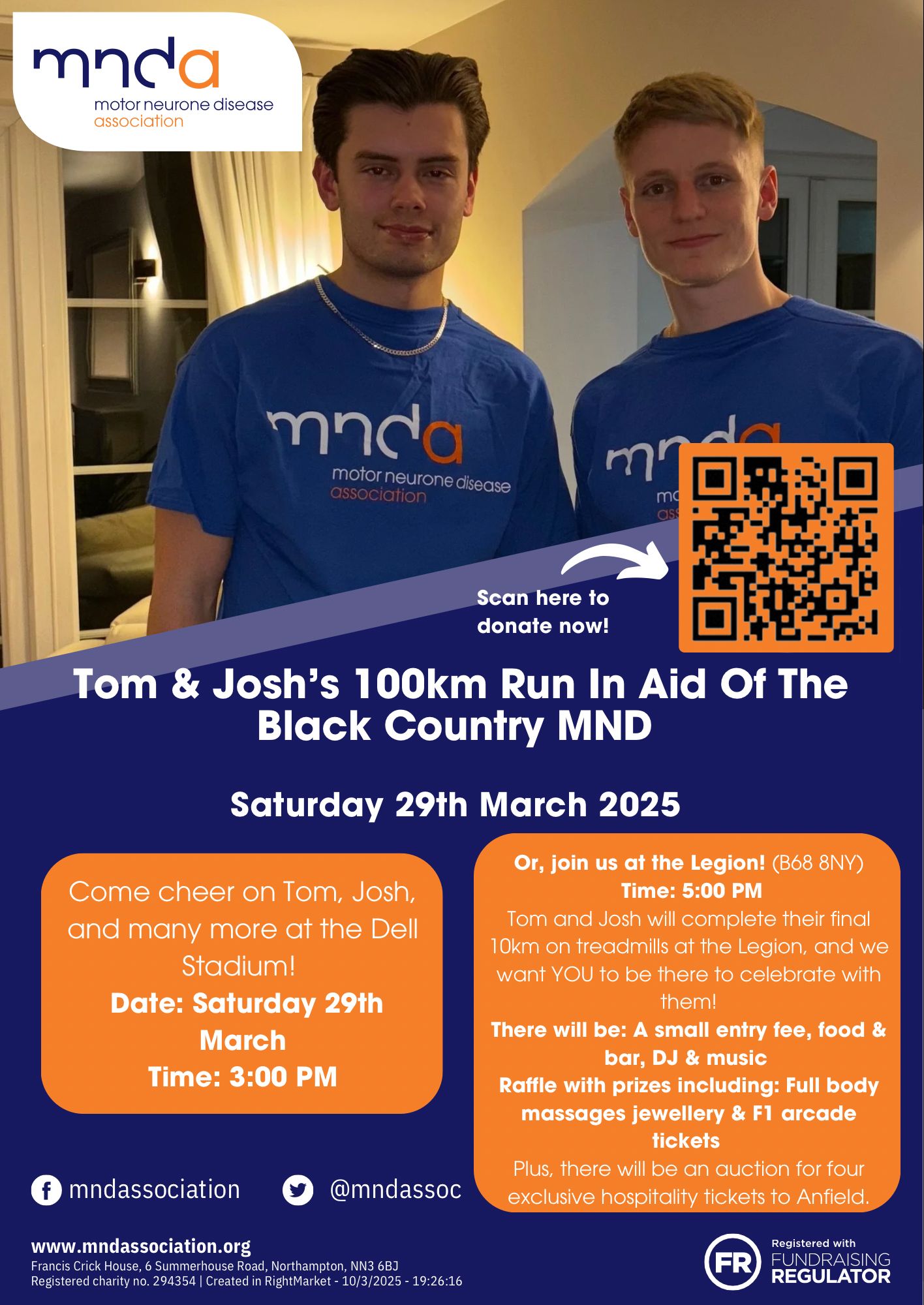 Tom & Josh 100km for MND 