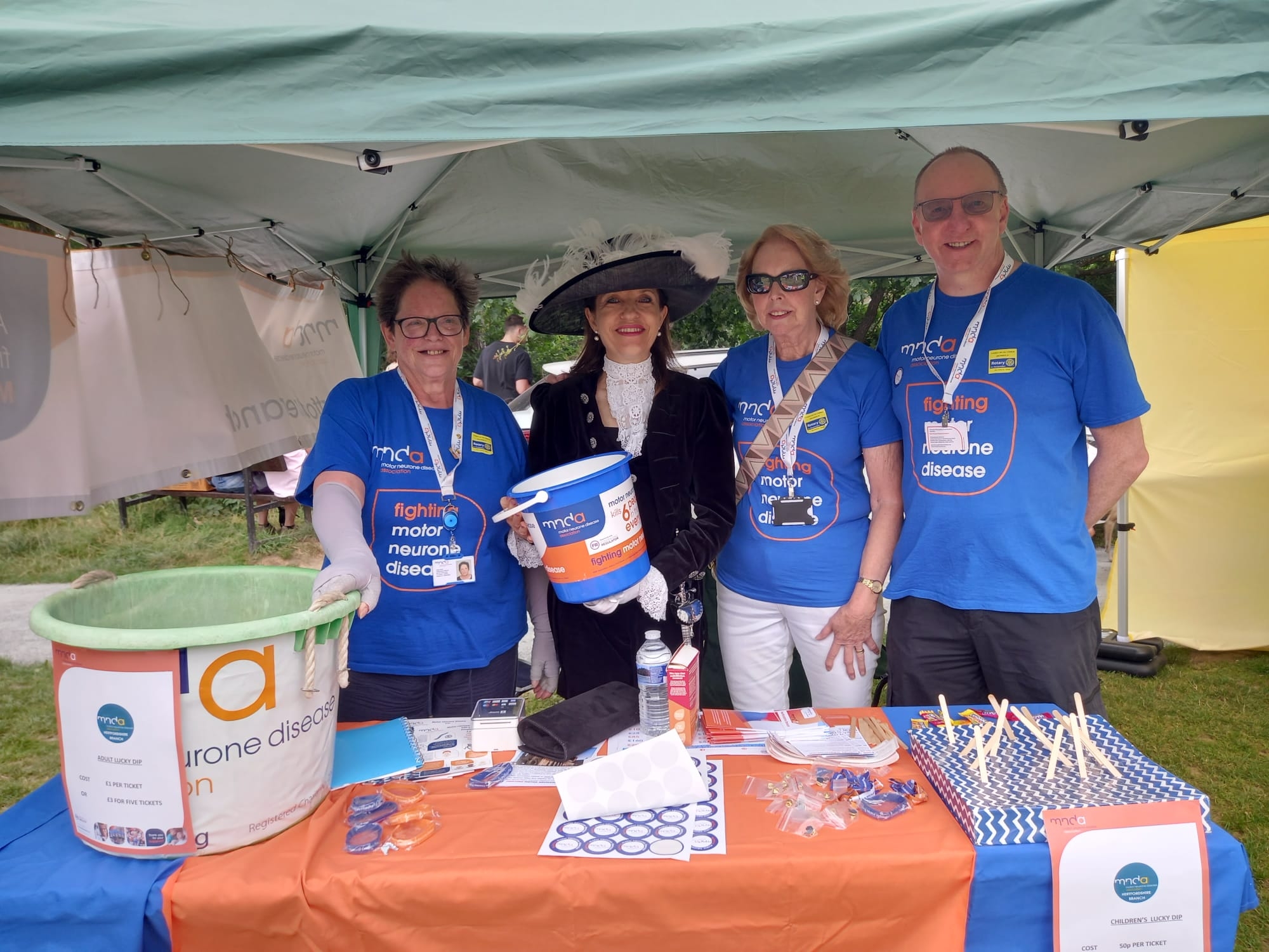 Jenny Fellas, Association Visitor in south Herts, Hetty Smith and Grant Cameron, committee members from the Herts branch