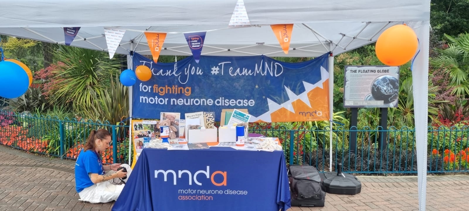 MND Association stall at Paulton's Park